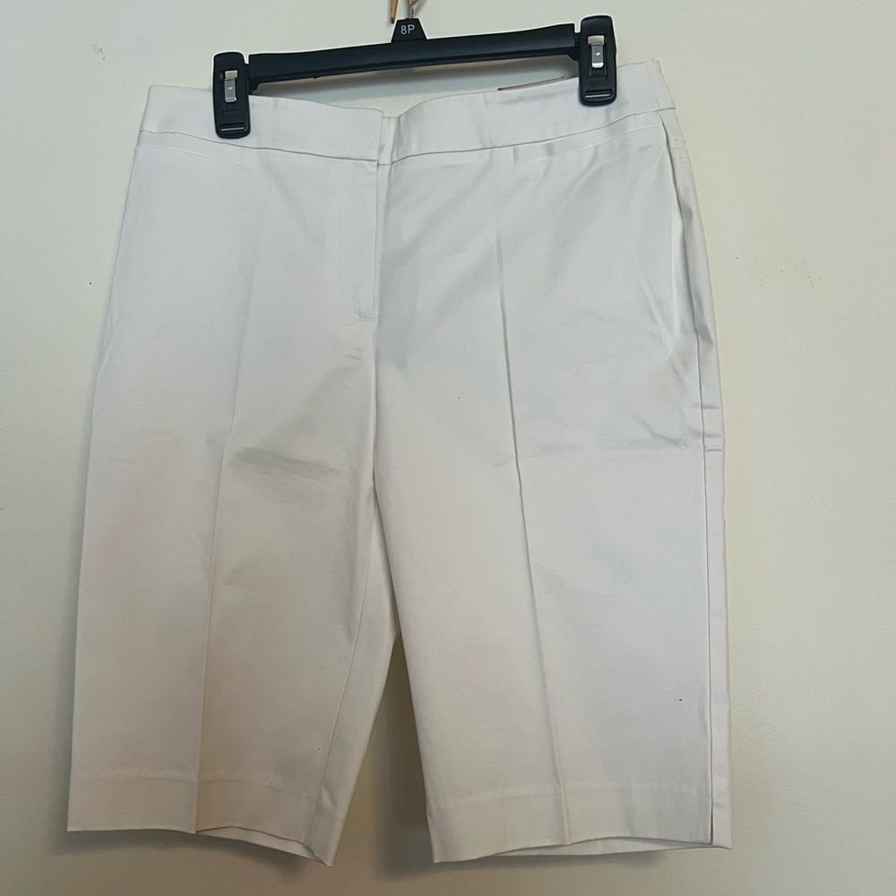Chico's Classic White Bermuda Shorts